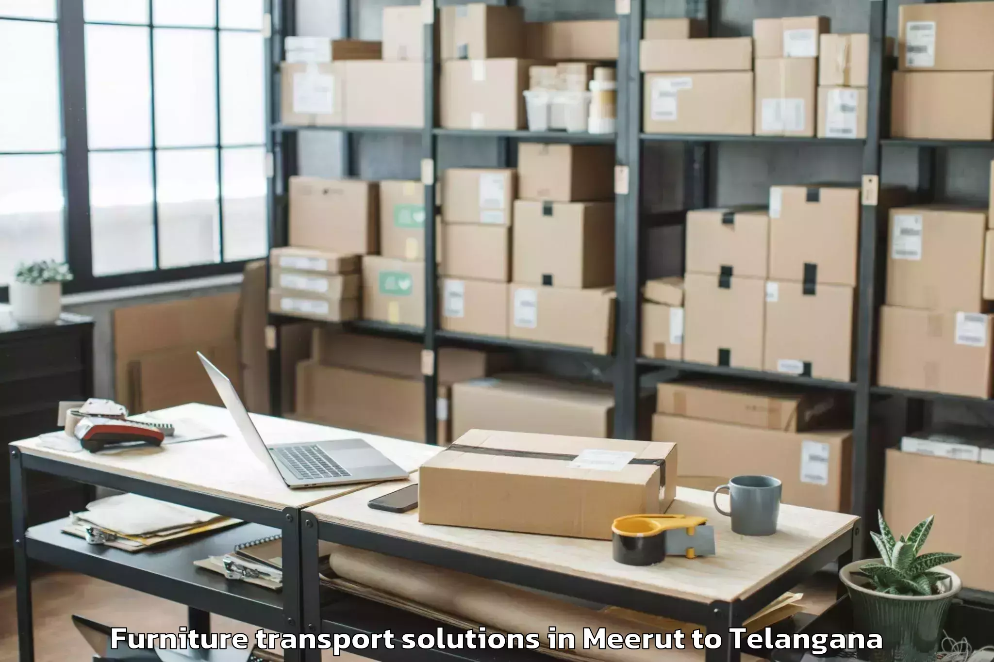 Trusted Meerut to Elkathurthi Furniture Transport Solutions